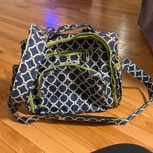Ju-Ju-Be Navy and Lime Baby Bag